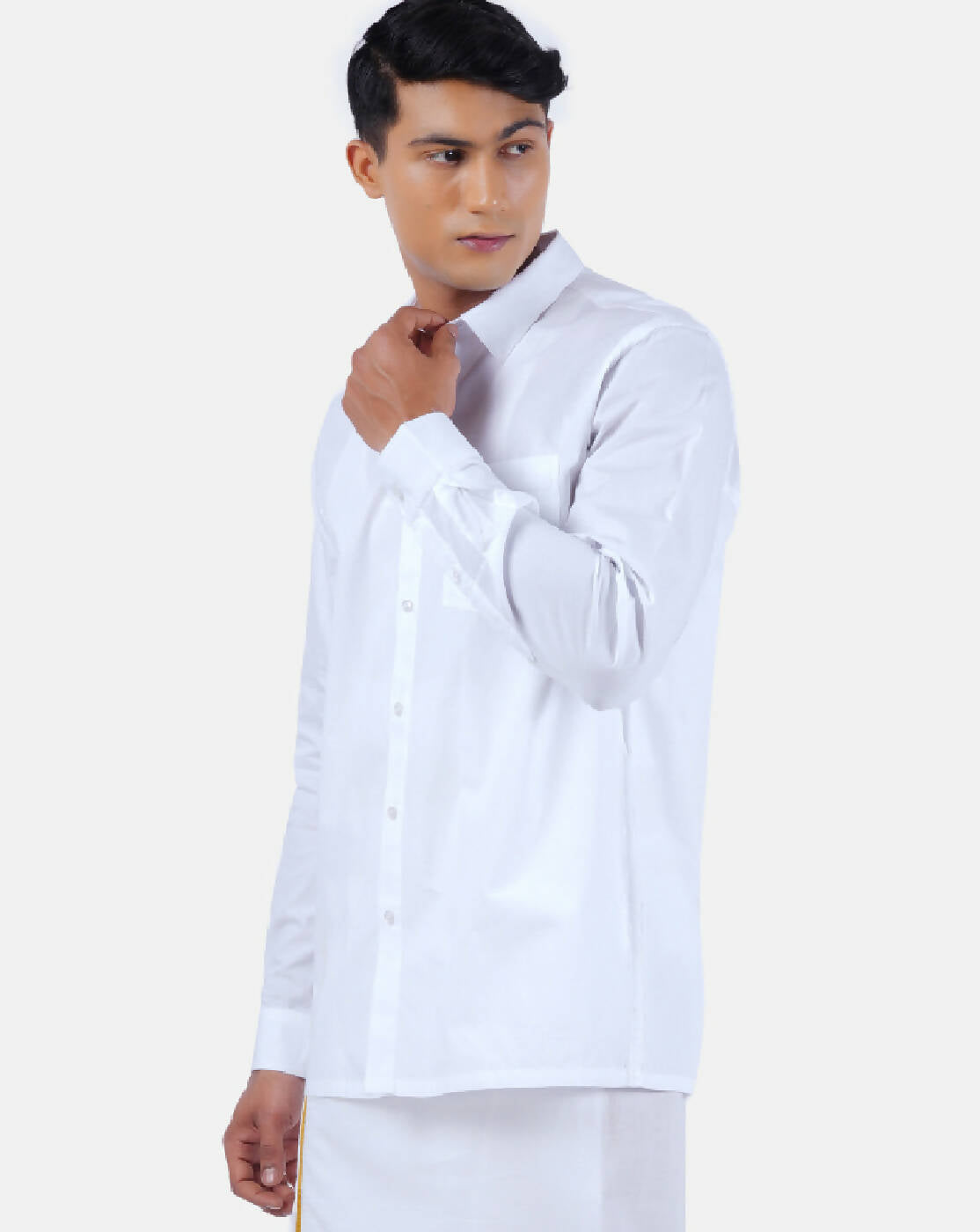 Ramraj Cotton Mens 100 % Cotton Viceroy Full Sleeve White Shirt