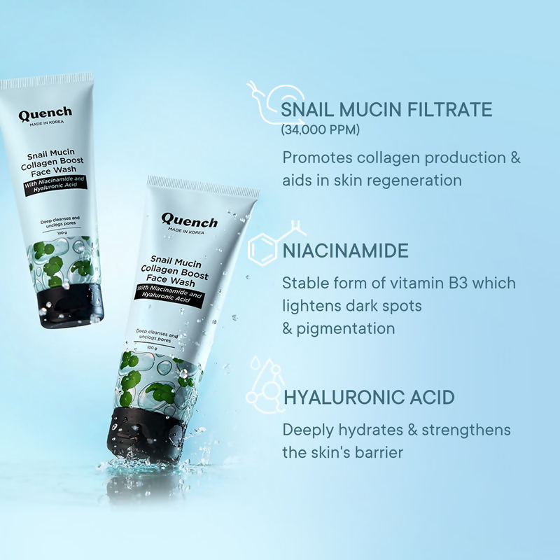 Quench nail Mucin Collagen Boost Face Wash