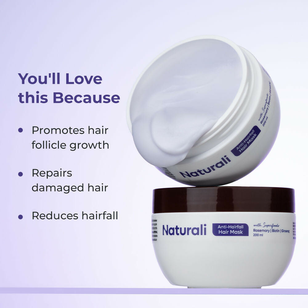 Naturali Anti-Hairfall Hair Mask With Rosemary, Ginseng & Biotin