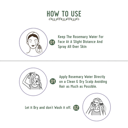 Avimee Herbal Rosemary Hair Care Routine Combo: Rosemary Water Spray & Rosemary Hair Oil