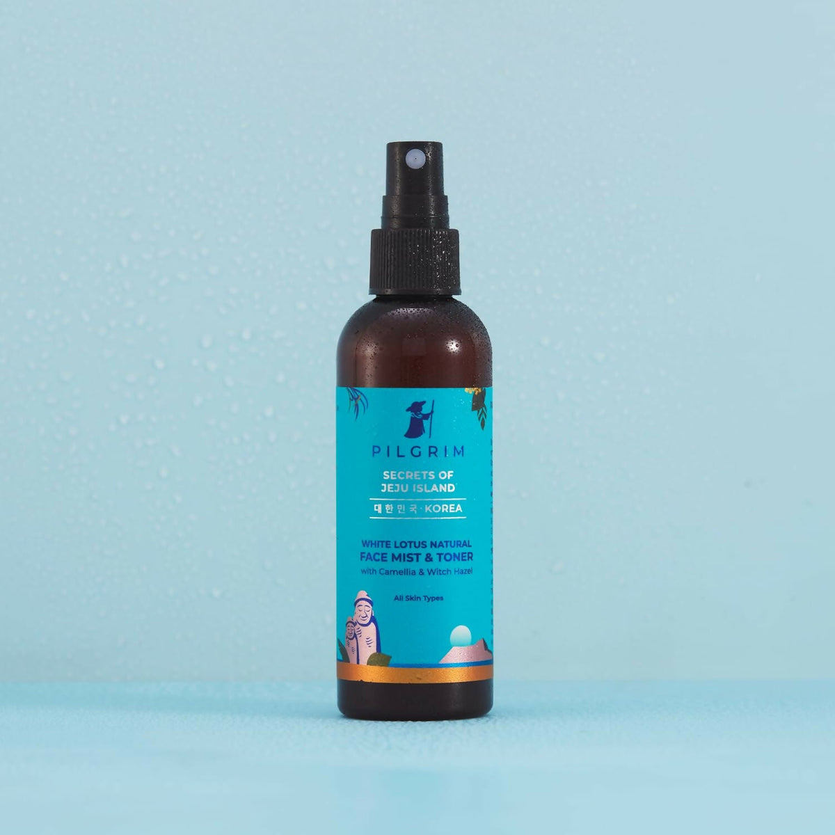 Pilgrim Korean Beauty White Lotus Refreshing Face Mist & Toner With Camellia & Witch Hazel For Glowing Skin