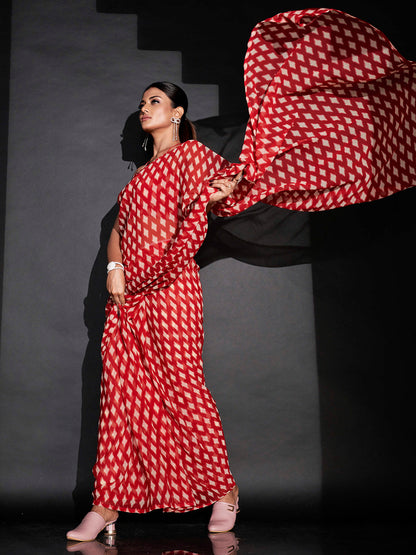 Tikhi Imli Ethnic Motifs Printed Ready To Wear Saree