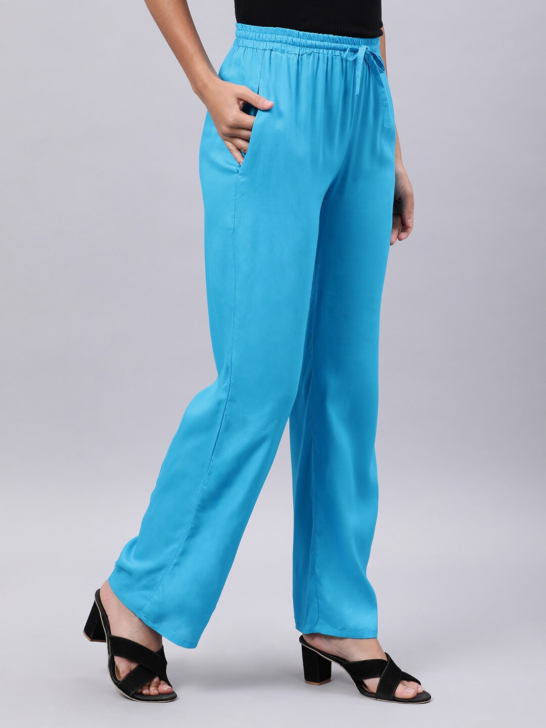 Souchii Blue Liva Ethnic Palazzos