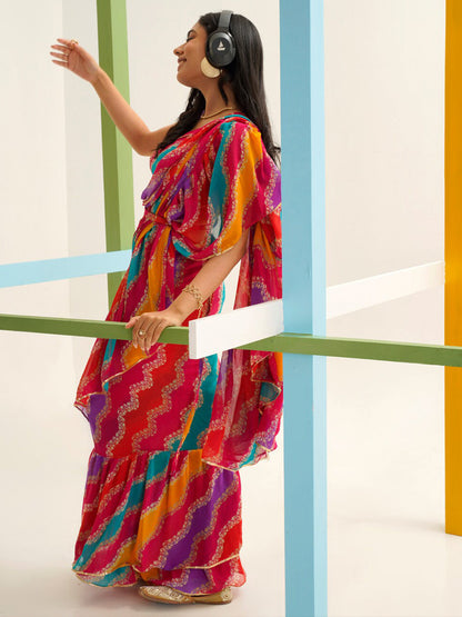 Tikhi Imli Leheriya Gotta Patti Saree