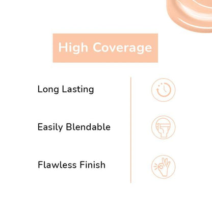 Matt Look High Coverage Waterproof Oil Free Matte SPF 25 Foundation - Light