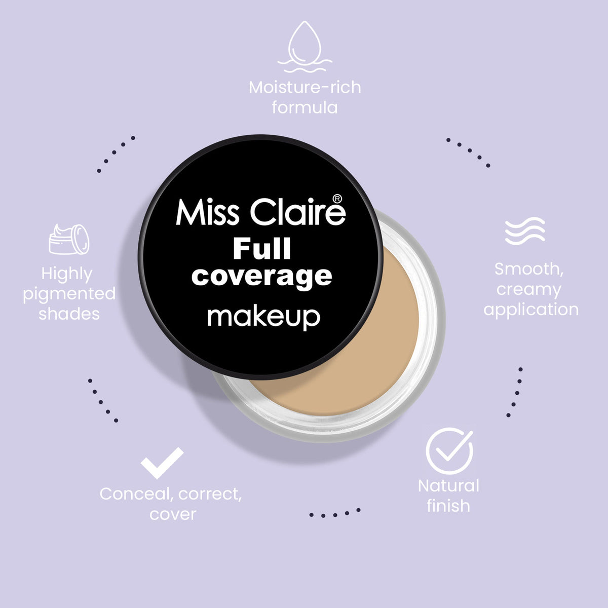Miss Claire Full Coverage Makeup + Concealer - 3