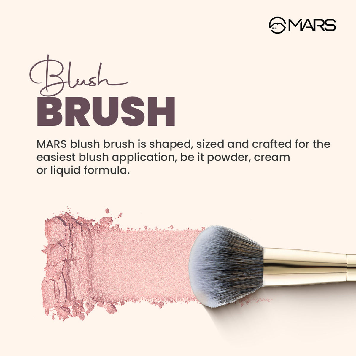 MARS Cosmetics Artist's Arsenal Professional Blush Brush - Golden