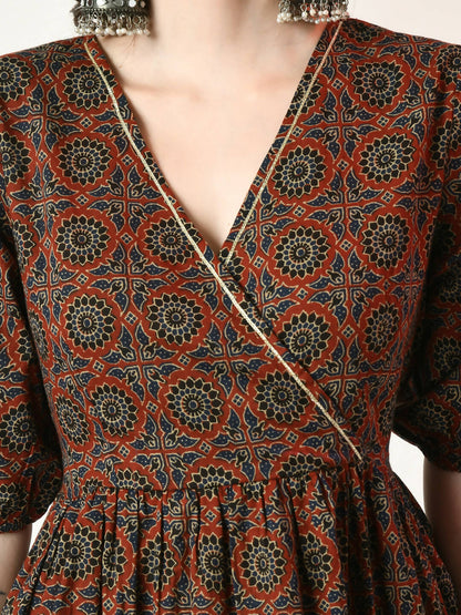Myshka Women's Multi Empire Printed Dress