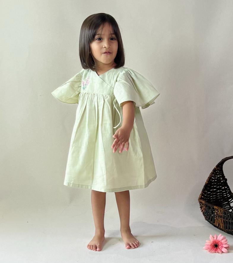 ArthLife Pale Green Angrakha Dress
