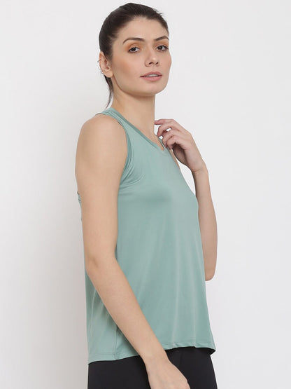 MKH Women Green Dri-FIT T-shirt