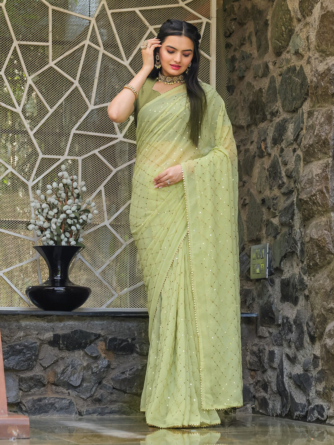 Tikhi Imli Embellished Sequinned Saree