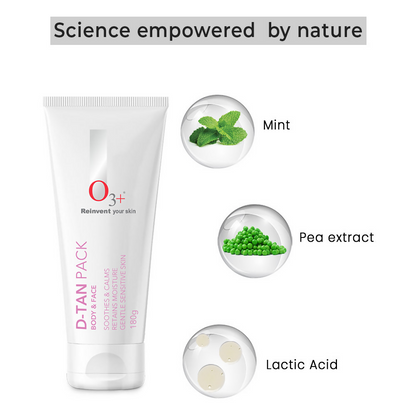 Professional O3+ D Tan Pack For Instant Tan Removal For All Skin Types