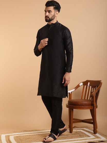 Sojanya Band Collar Regular Kurta & Churidar With Nehru Collar