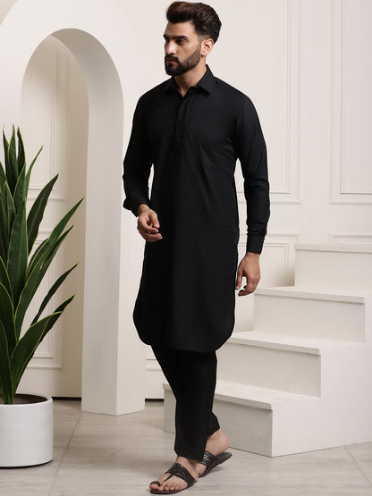 Sojanya Cotton Linen Kurta With Pyjamas