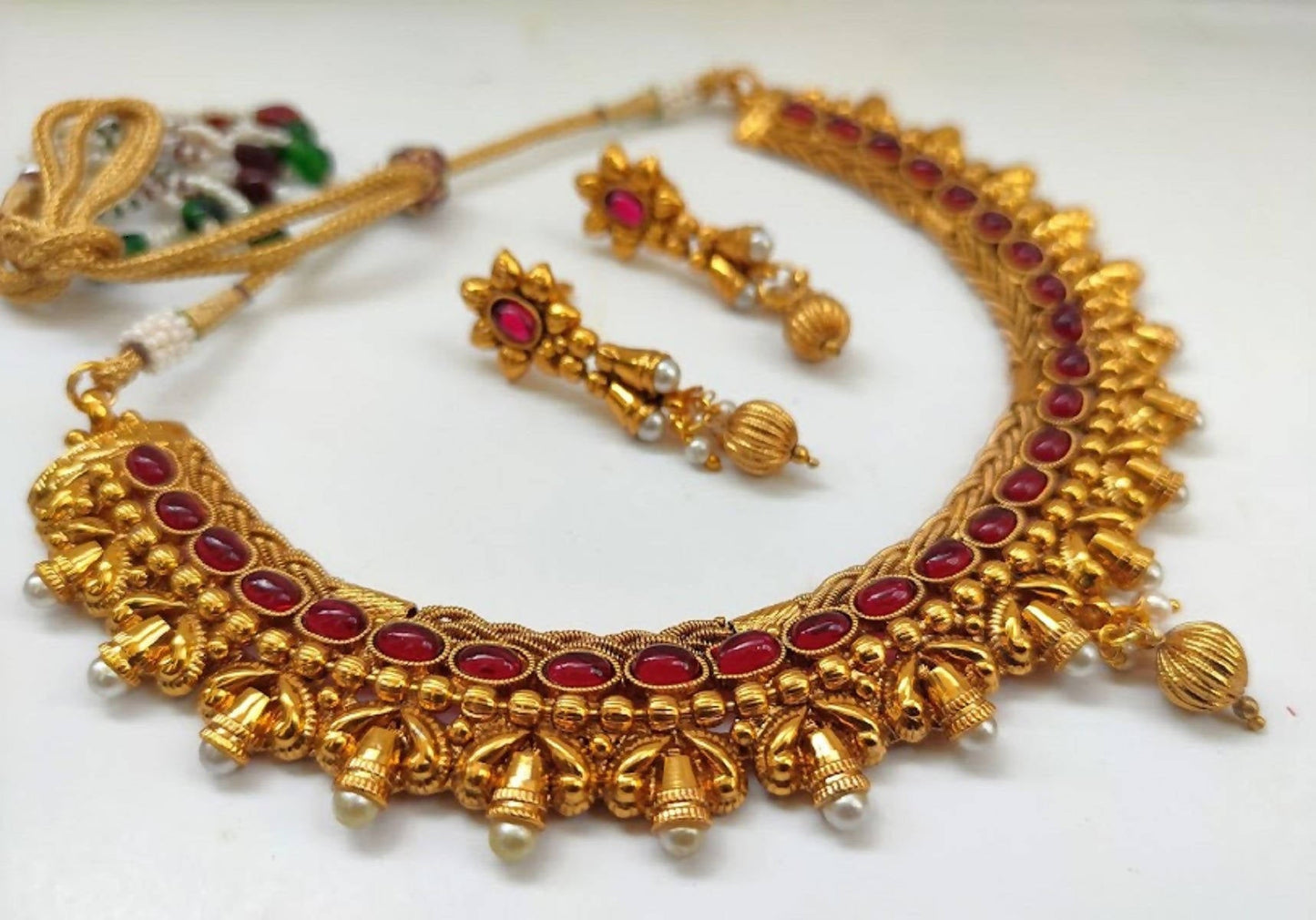 Pink kemp Designer Necklace Set