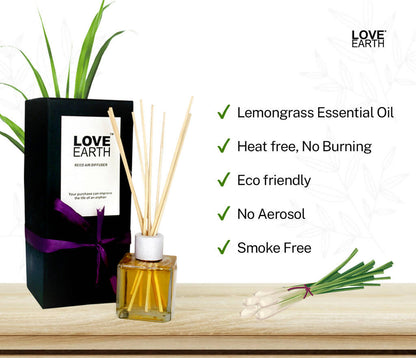 Love Earth Reed Diffuser- Lemongrass