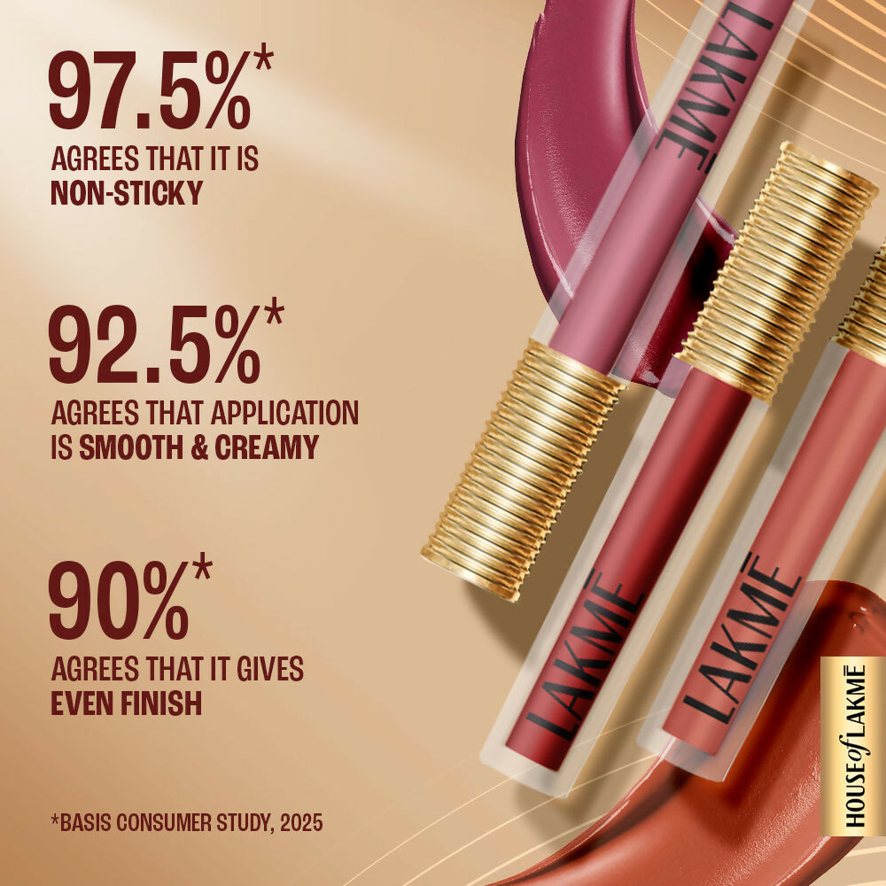 Lakme Ultimate Glam Matte Liquid Lipstick - Red Sangria