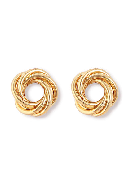 Gold-Polished Alloy Set Of 6 Designer Earrings - The Pari
