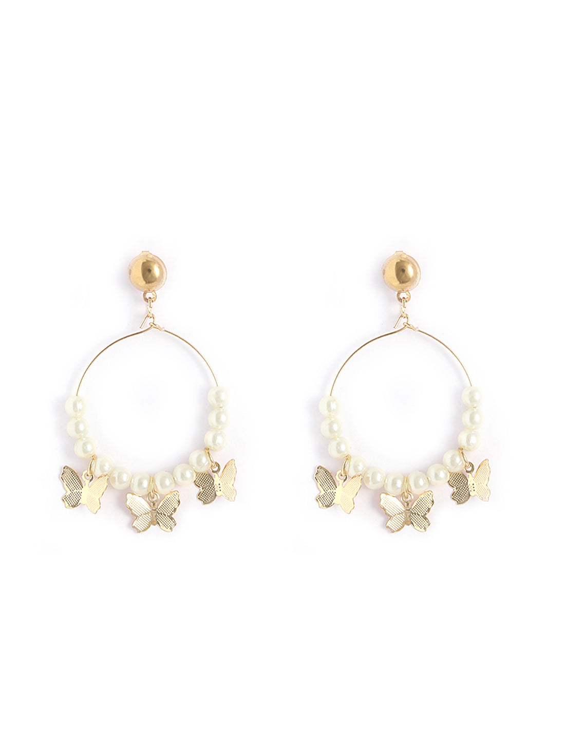 Gold-Polished Alloy Set Of 6 Designer Earrings - The Pari