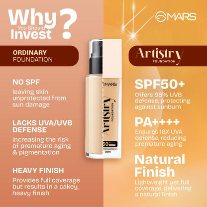 MARS Cosmetics Artistry Liquid Foundation - 02-Soft Beige