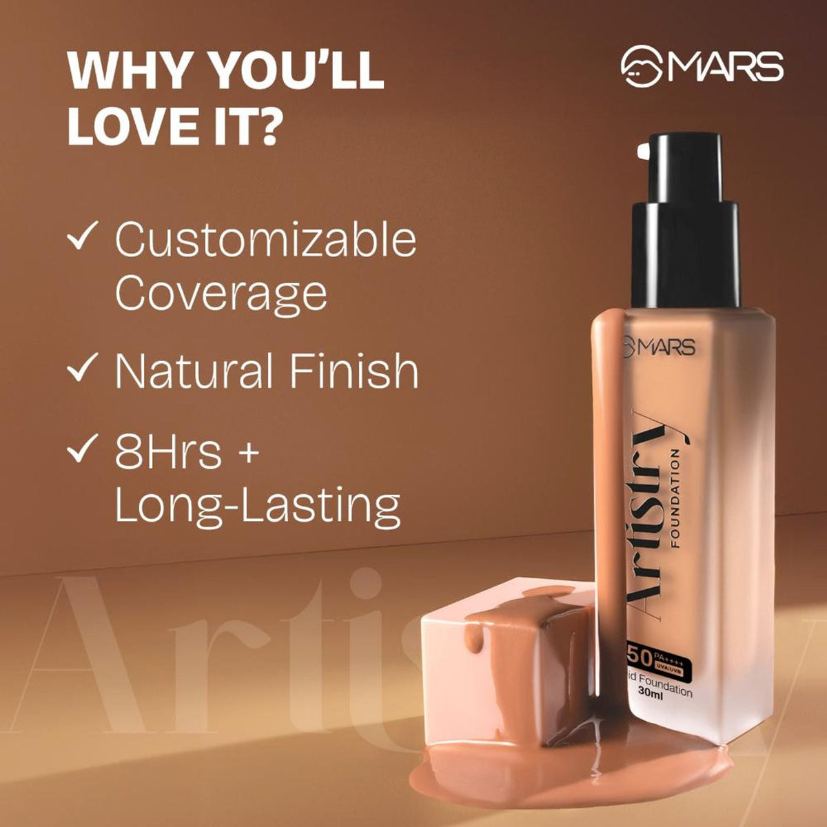 MARS Cosmetics Artistry Liquid Foundation - 02-Soft Beige
