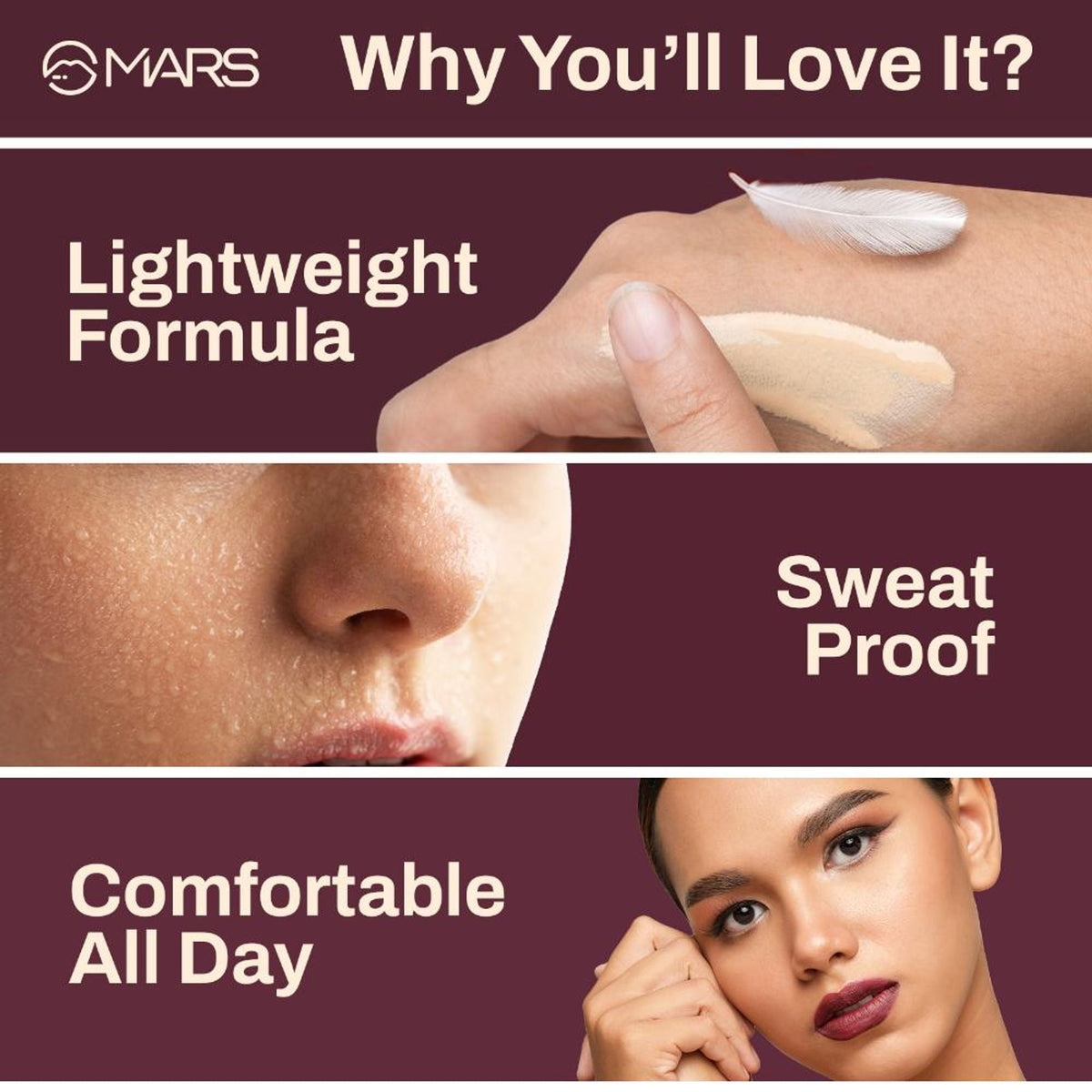 MARS Cosmetics SPF30 PA+++ Zero Blend Weightless Foundation - 06 Honey Gold