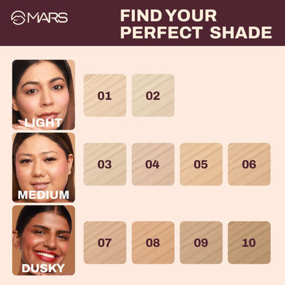 MARS Cosmetics SPF30 PA+++ Zero Blend Weightless Foundation - 06 Honey Gold
