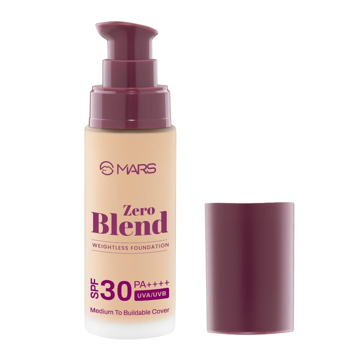 MARS Cosmetics SPF30 PA+++ Zero Blend Weightless Foundation - 06 Honey Gold