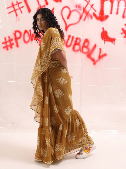 Tikhi Imli Batik Printed Georgette Saree