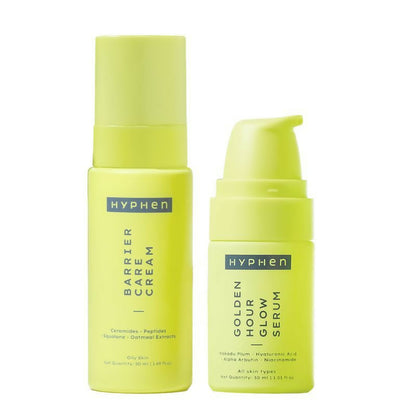 Hyphen By Kriti Sanon Daily Night Care Routine with Glow Serum & Barrier Care Cream For Oily & Combination Skin