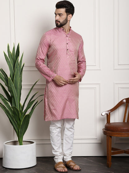 Sojanya Ethnic Motifs Woven Design Straight Kurta With Churidar