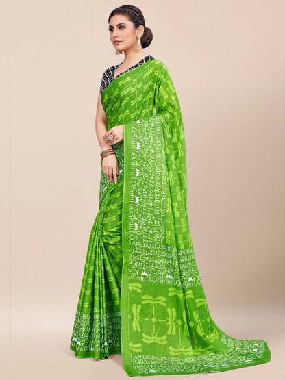 Saree Mall Abstract Printed Pure Cotton Bagh Sarees