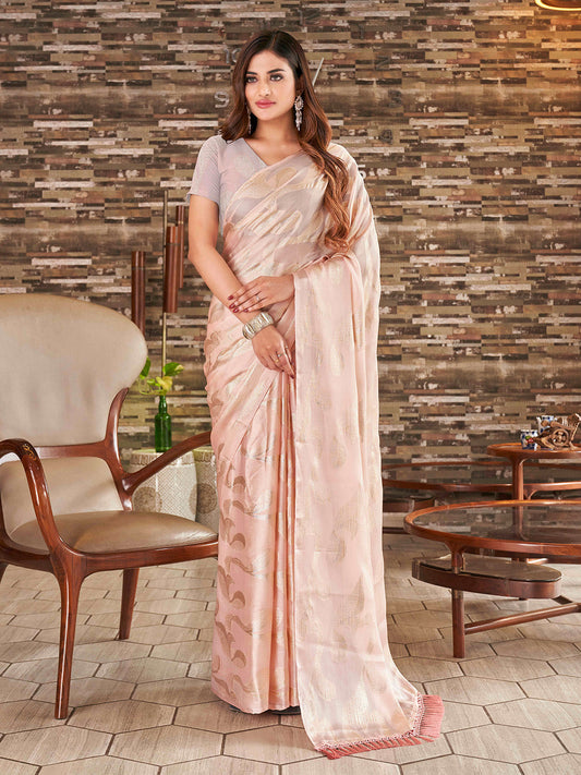 Tikhi Imli Woven Design Satin Jacquard Ready to Wear Saree