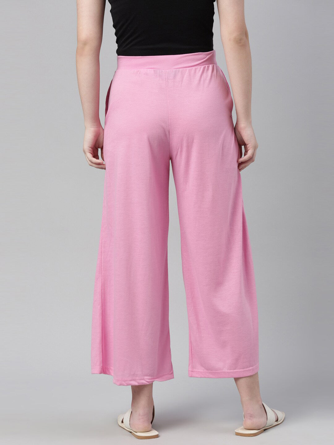 Souchii Women Pink Knitted Palazzos