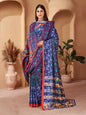 Aayaa Designer Winter Collection Printed Saree With Shawl - Multi Color