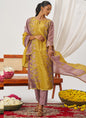 Vegaa Fashion Yellow Organza Embroidered Party Wear Suit