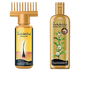 Indulekha Combo Set - Bringha Hair Oil and Anti Hair Fall Shampoo (Hair Cleanser)