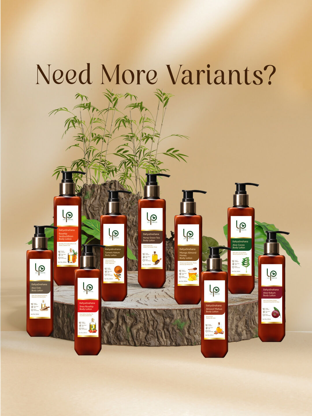 Life Purified Bahyasnehana Almond Oat Moisturiser - Body Lotion - Vetiver