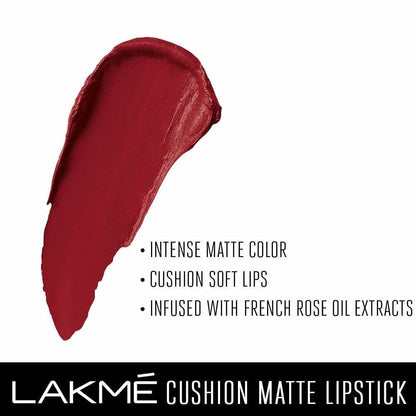 Lakme Cushion Matte Lipstick - Red Wine