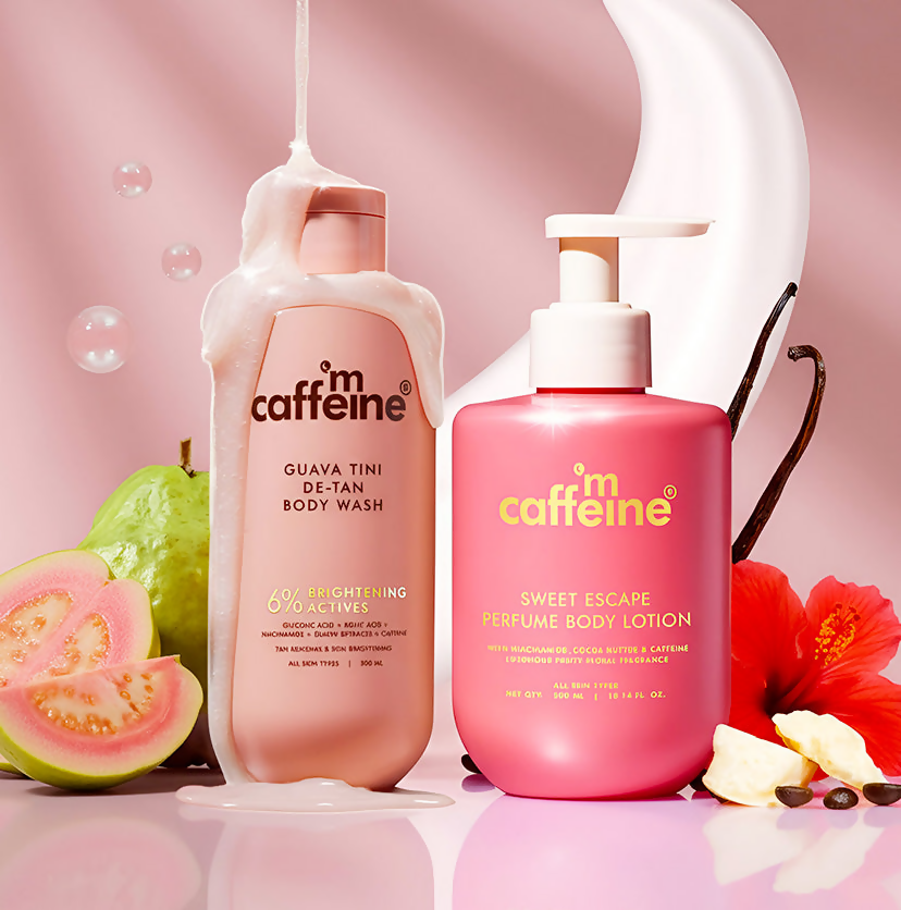 mCaffeine Pink Glow Set (Guava Body Wash & Sweet Escape Body Lotion)