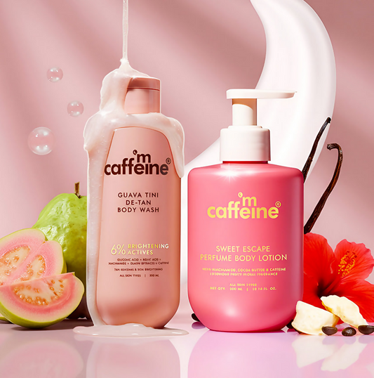 mCaffeine Pink Glow Set (Guava Body Wash & Sweet Escape Body Lotion)