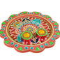 Kundan HandiKrafts Mdf Flower Pooja Thali - Red