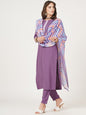 HERE&NOW Straight Kurta with Trousers & Dupatta
