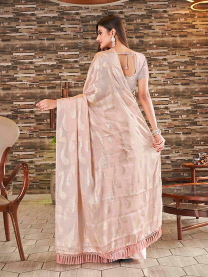 Tikhi Imli Woven Design Satin Jacquard Ready to Wear Saree