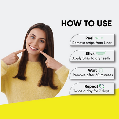 Masofta Professional Teeth Whitening Strips With PAP+ For Yellow and Dark Stains