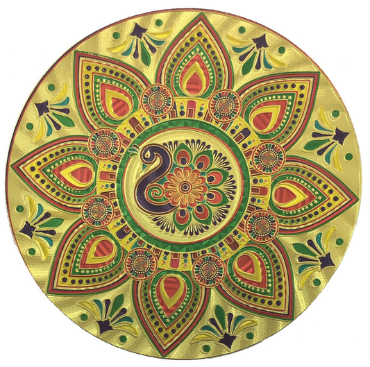 Stickerbazaar Micro Golden Embossing Rangoli Stickers
