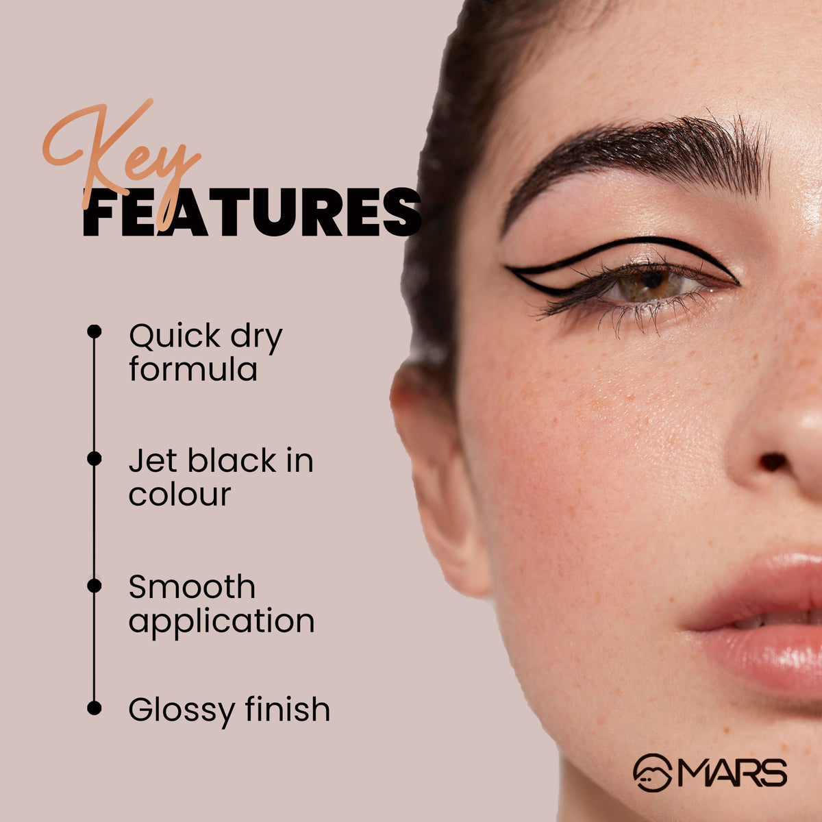 MARS Cosmetics Glossy Liquid Eyeliner - Black