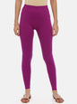Souchii Purple Solid Slim-Fit Ankle-Length Leggings