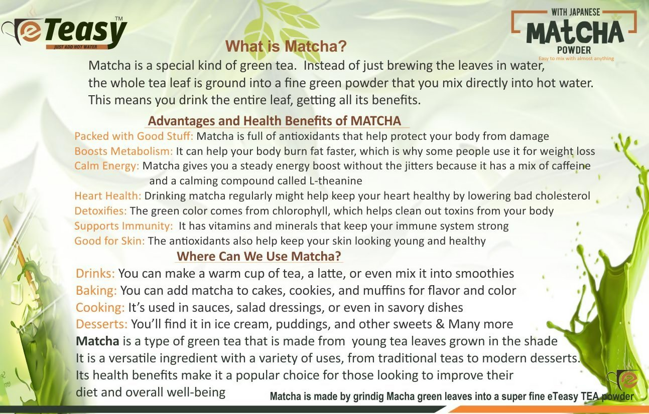 Eteasy Japanese Matcha Atibala Churna Bala Kangi Powder