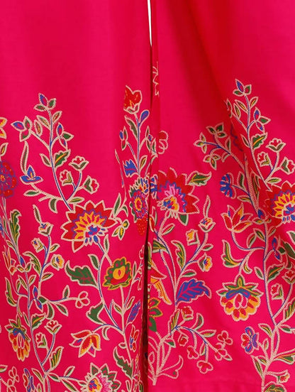 Mominos Fashion Magenta Floral Design Palazzo